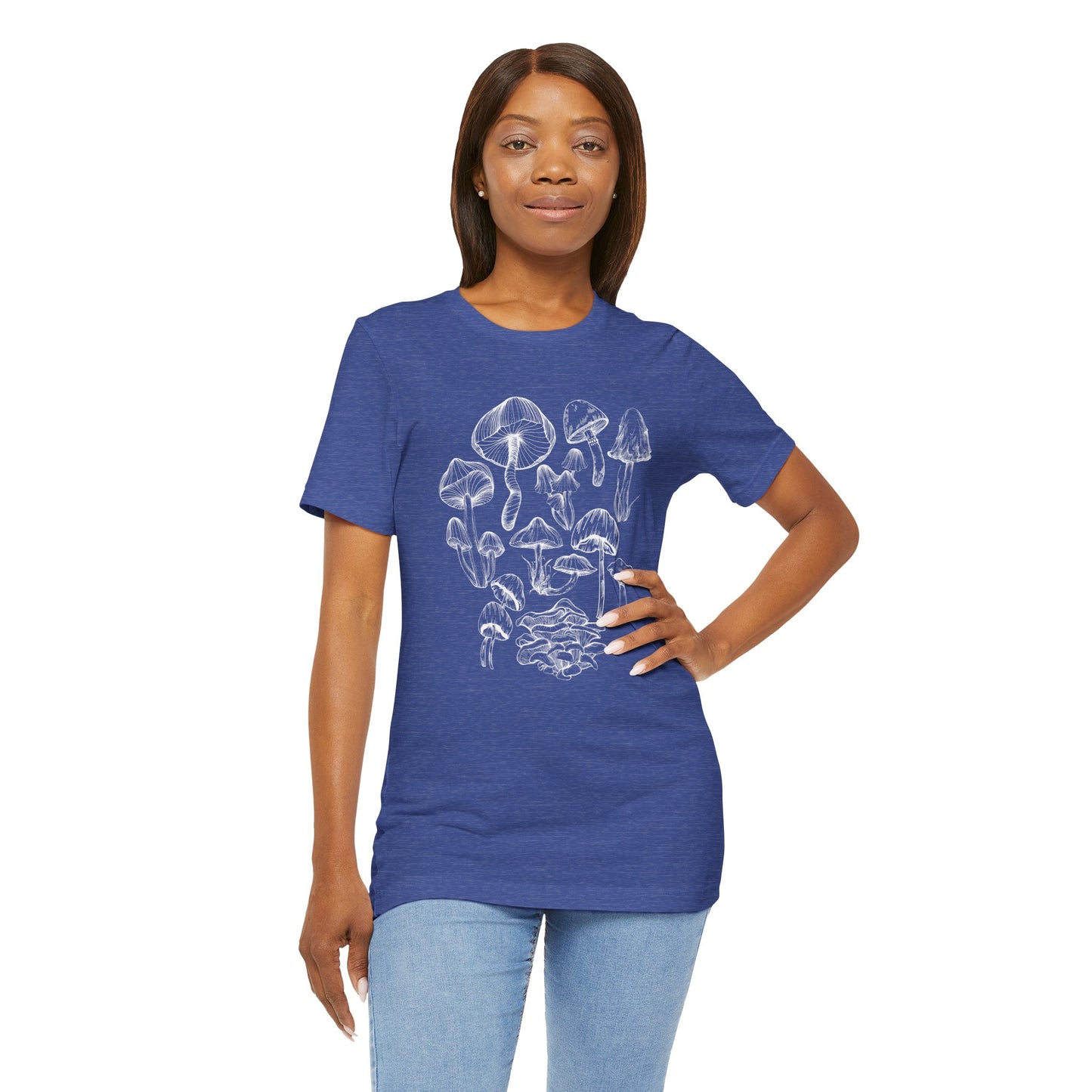 Unisex Mushroom Lover Fungi Print Toadstool T-Shirt