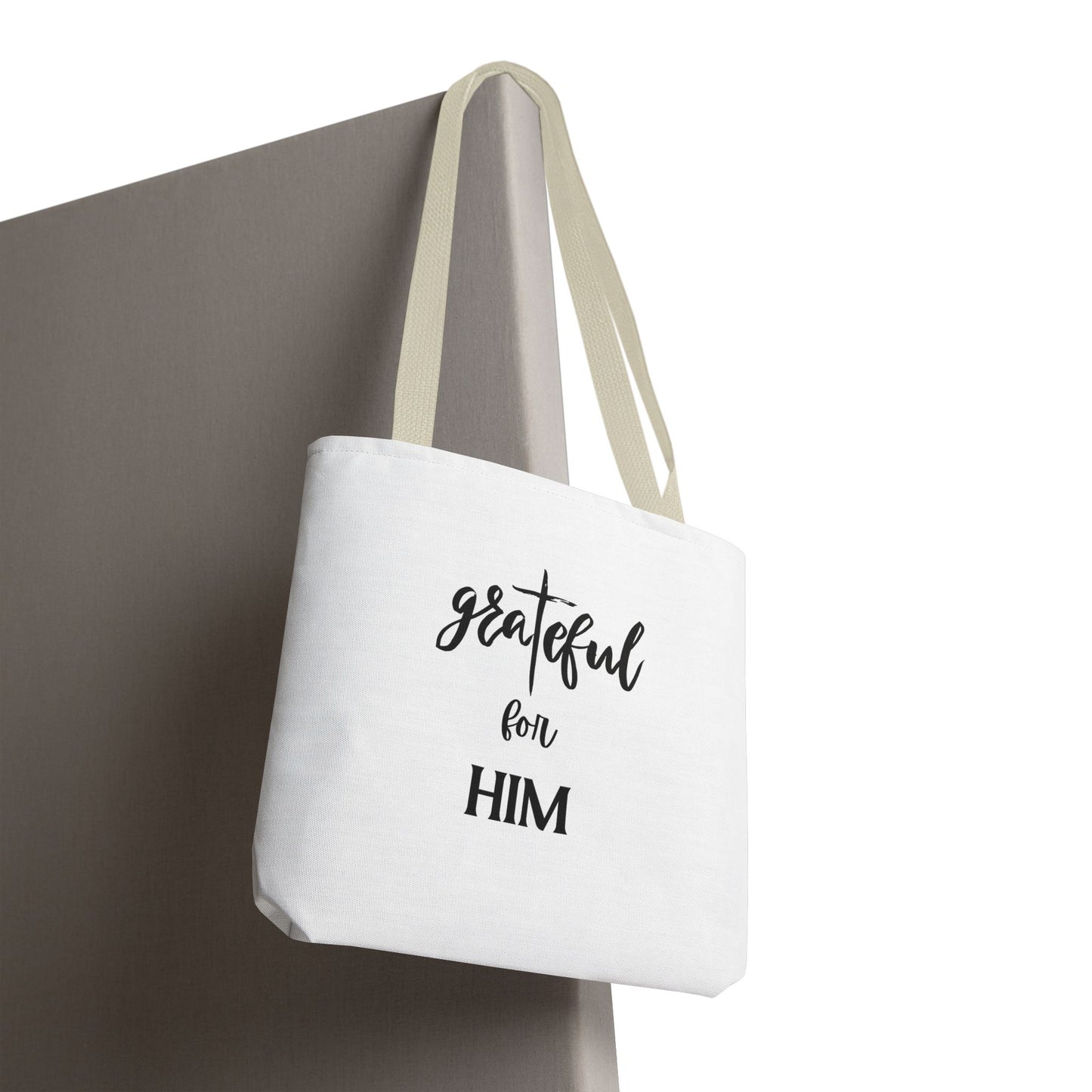 Unisex GraTeful For Him Faith Bible Study Reusable Lunch Bag Everyday Carry Tote Bag