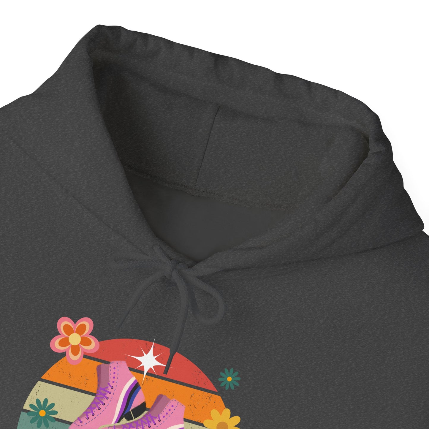 Unisex Heavy Blend™ Quad Bod Retro Vibes Rollerskater Hooded Sweatshirt