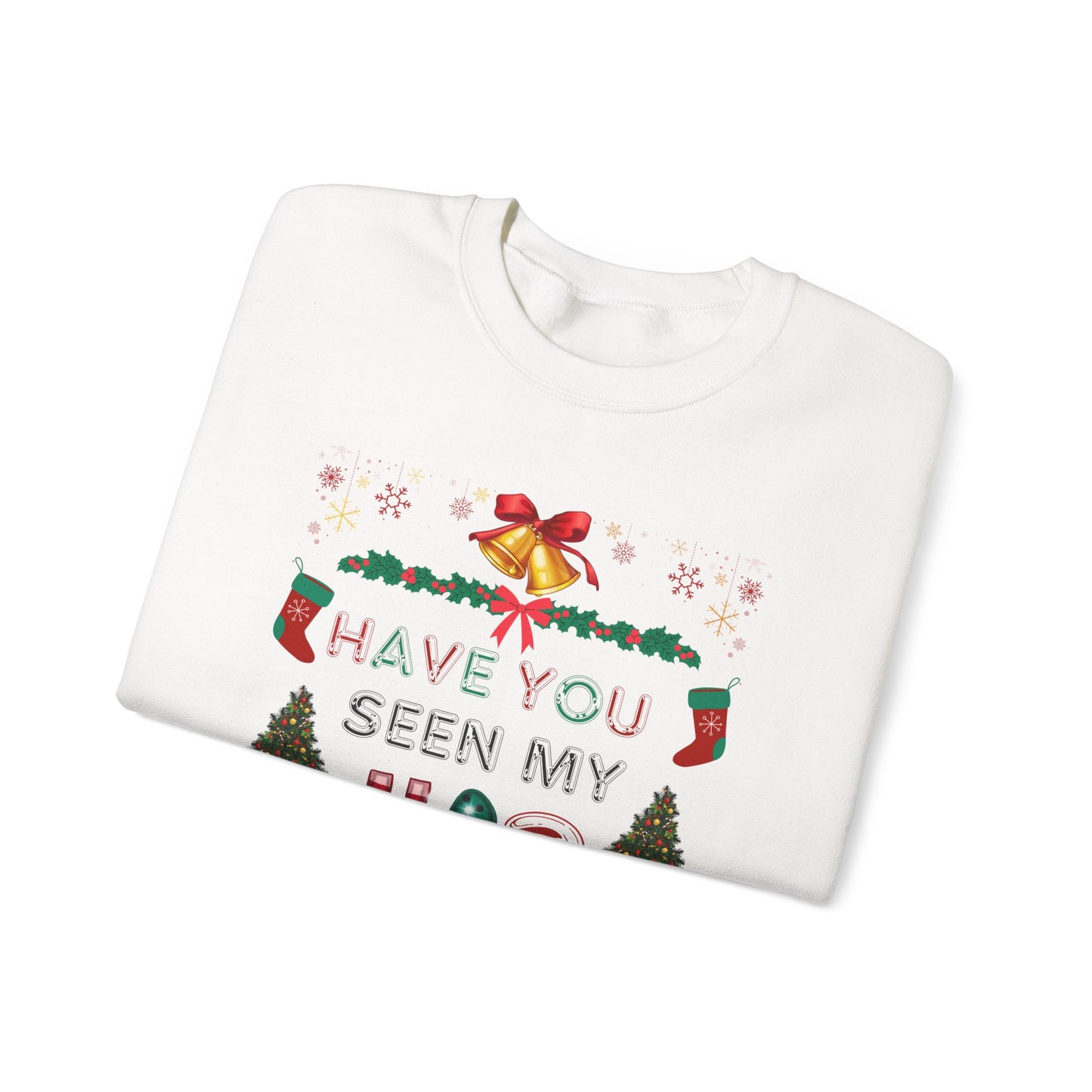 Unisex Funny Couples Matching Ugly Christmas Sweatshirt - Have You Seen My Ho?
