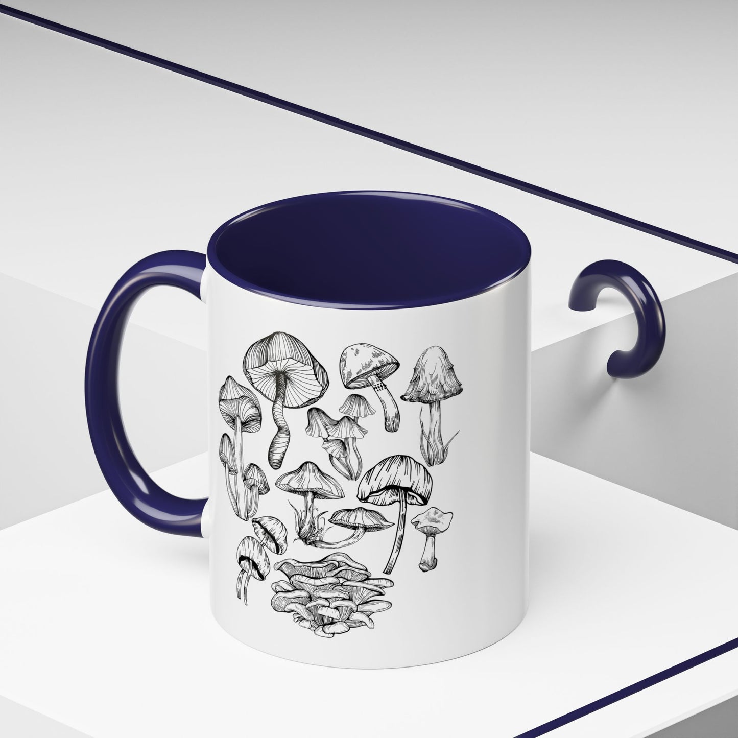 11oz/15oz Mushroom Lover Fungi Print Toadstool Coffee Mug