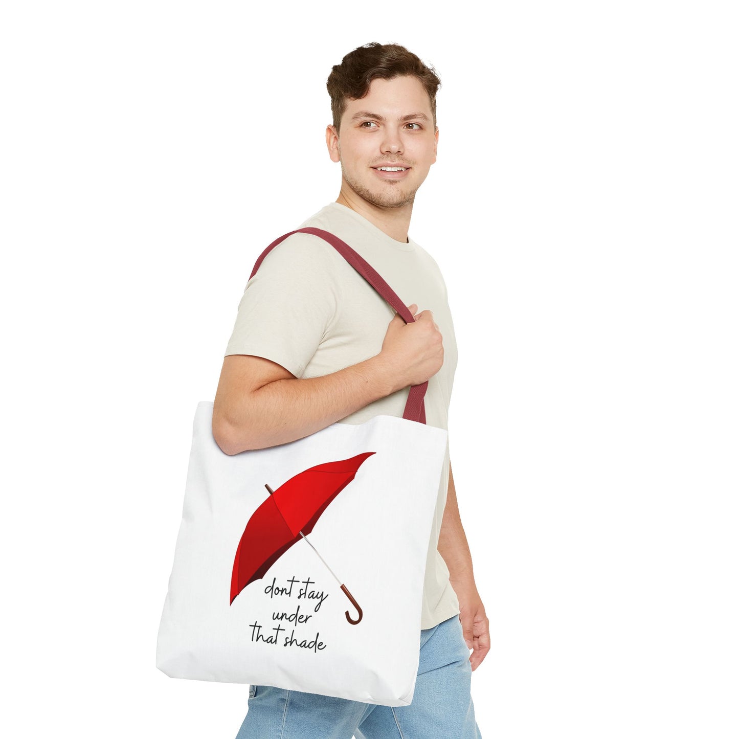 Unisex Positive Motivational Mental Health Awareness Don’t Stay Under That Shade Tote Bag