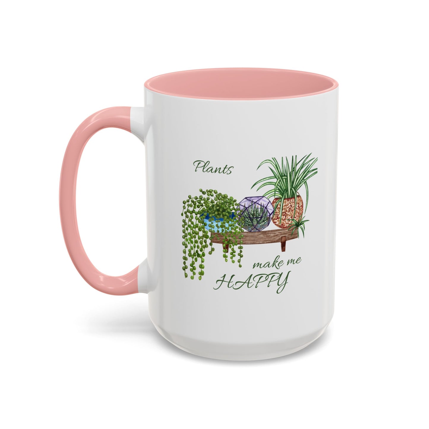 11oz/15oz Garden Themed Plants Make Me Happy Coffee Mug