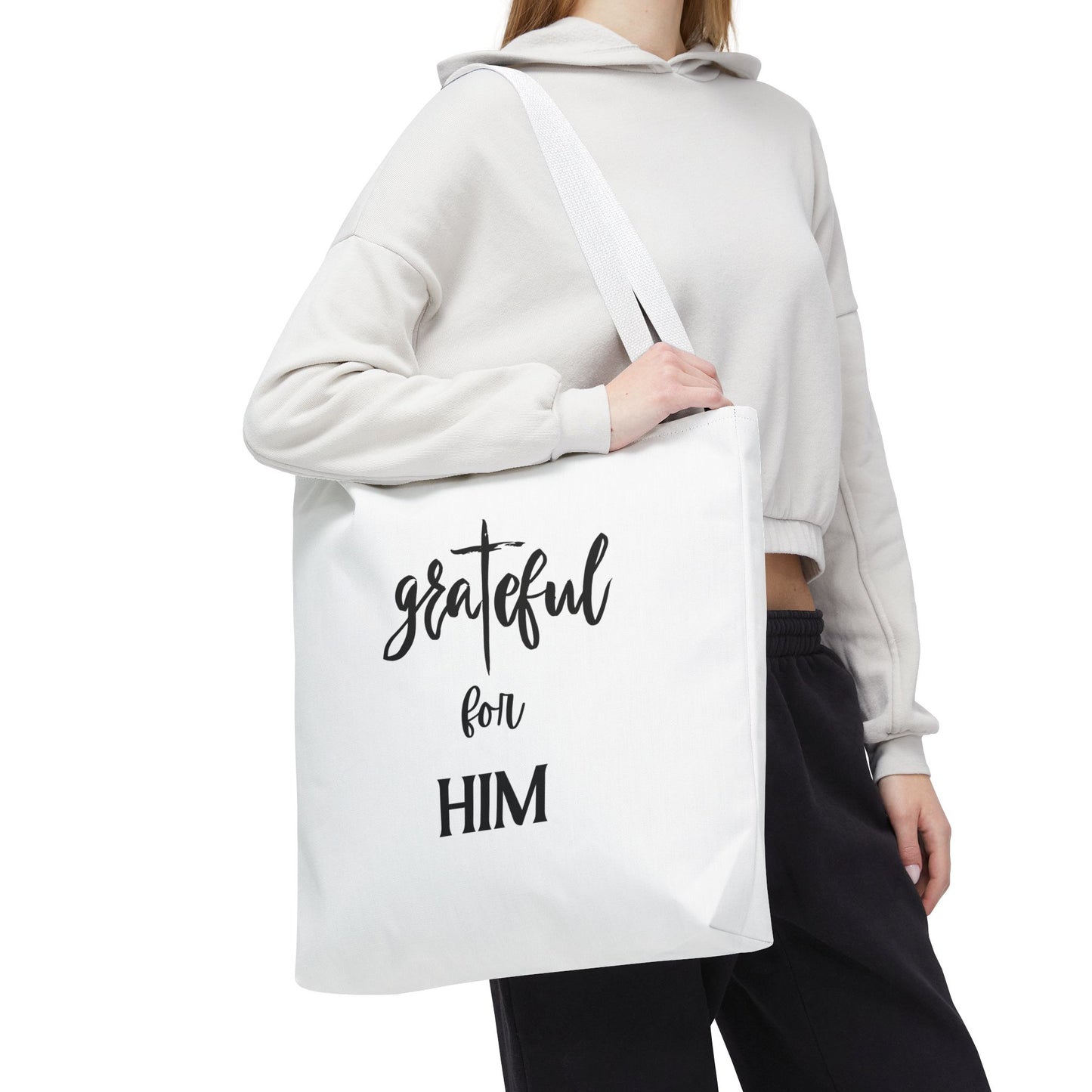 Unisex GraTeful For Him Faith Bible Study Reusable Lunch Bag Everyday Carry Tote Bag