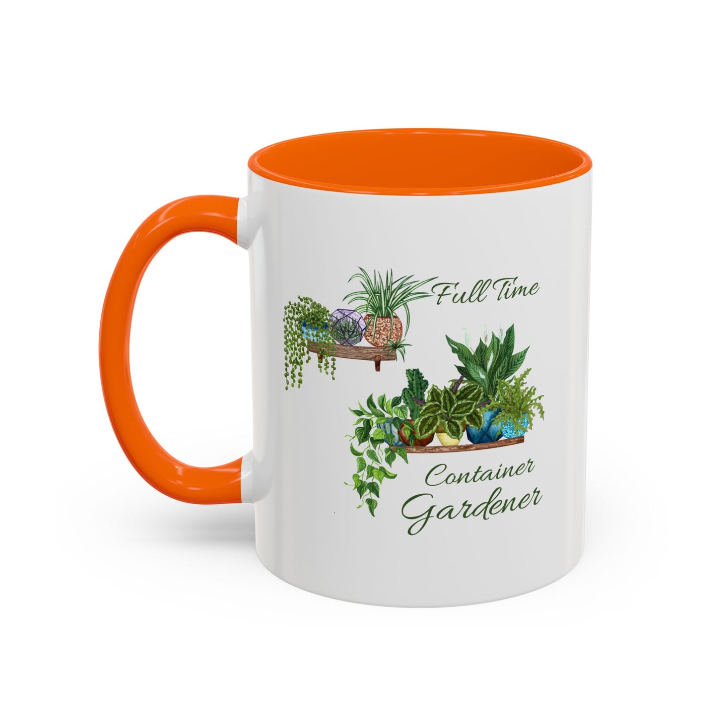 11oz/15oz Garden Themed Full Time Container Gardener Plant Parent Coffee Mug