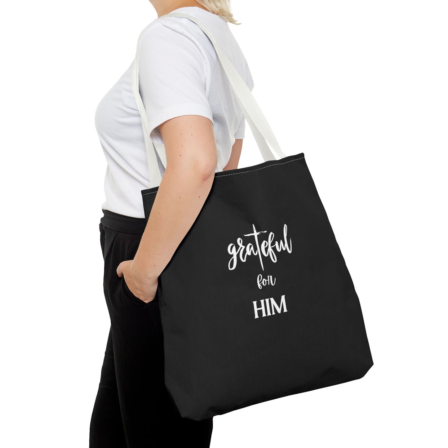 Unisex GraTeful For Him Faith Bible Study Reusable Lunch Bag Everyday Carry Tote Bag