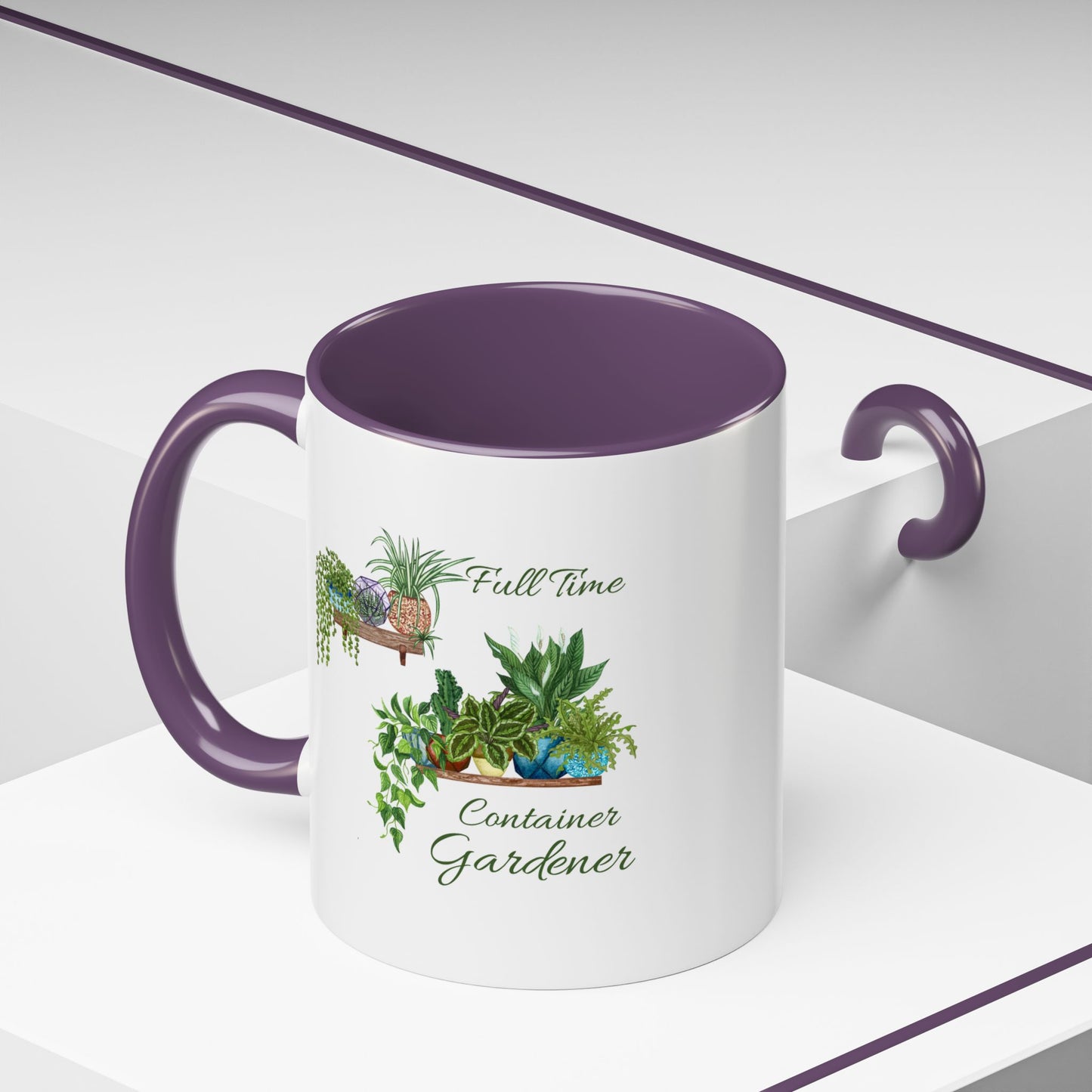 11oz/15oz Garden Themed Full Time Container Gardener Plant Parent Coffee Mug