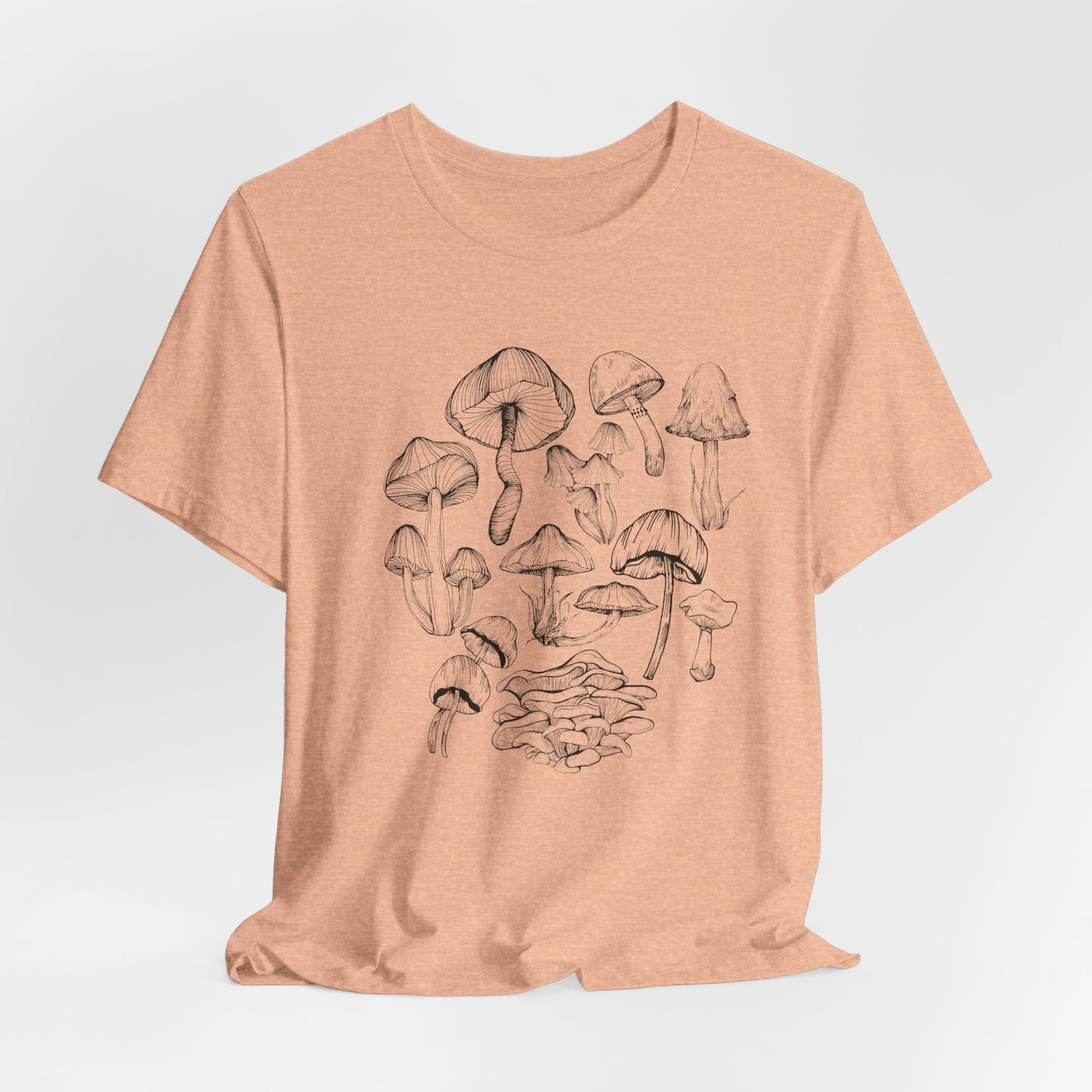 Unisex Mushroom Lover Fungi Print Toadstool T-Shirt