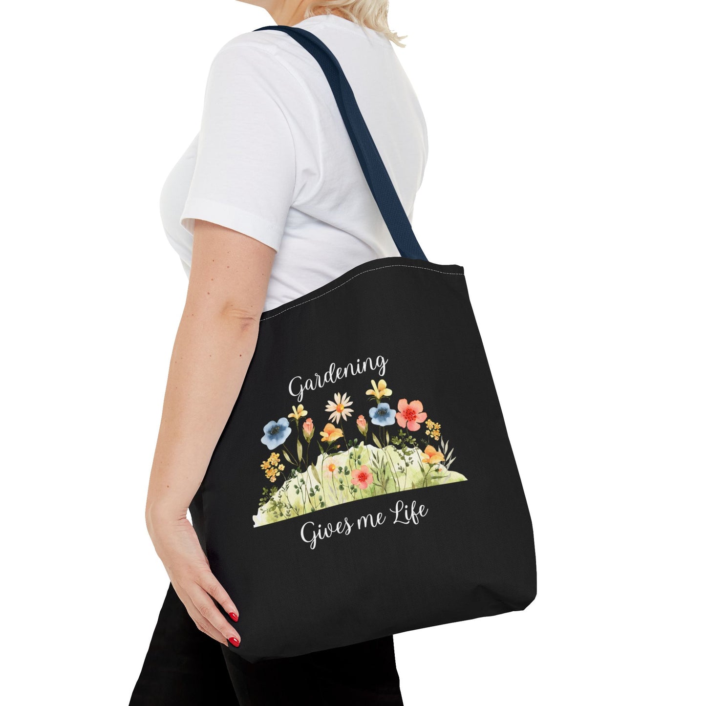 Unisex Gardening Gives Me Life Tote Bag - Black