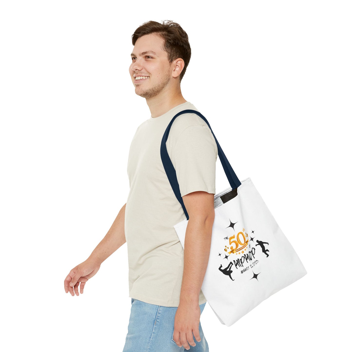 Unisex 50th Anniversary of HipHop August 11, 2023 Commemorative Tote Bag HipHop Anniversary Tote Music Fan Tote Bag Gift For DJ Music Lover