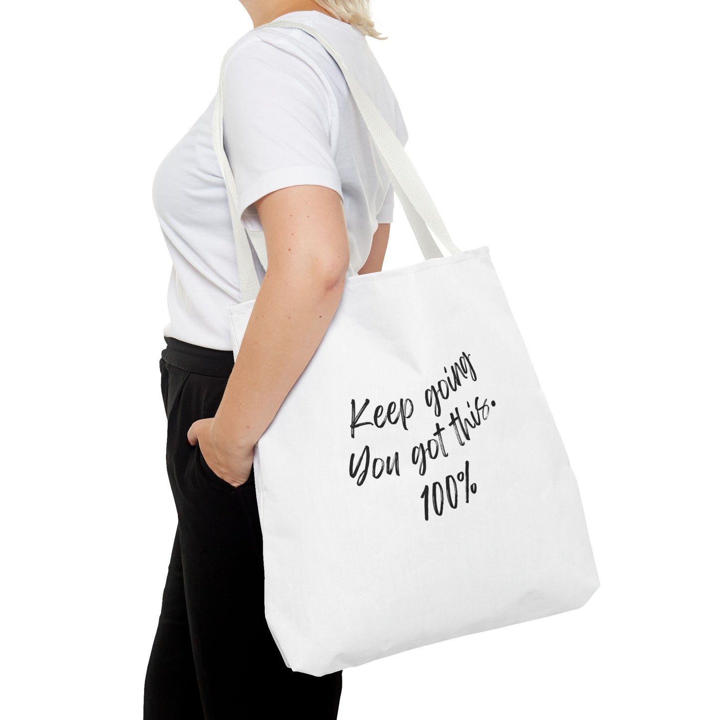 Unisex Positive Motivational Words of Encouragement Mental Health Awareness Reusable Tote Bag