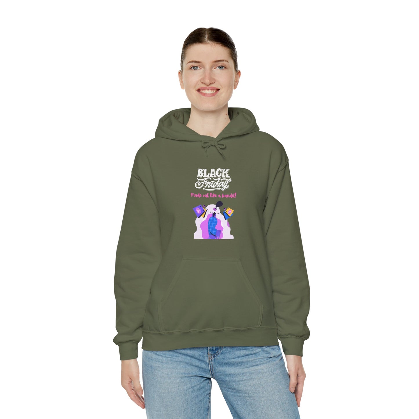 Unisex Black Friday Christmas Shopping Hooded Sweatshirt