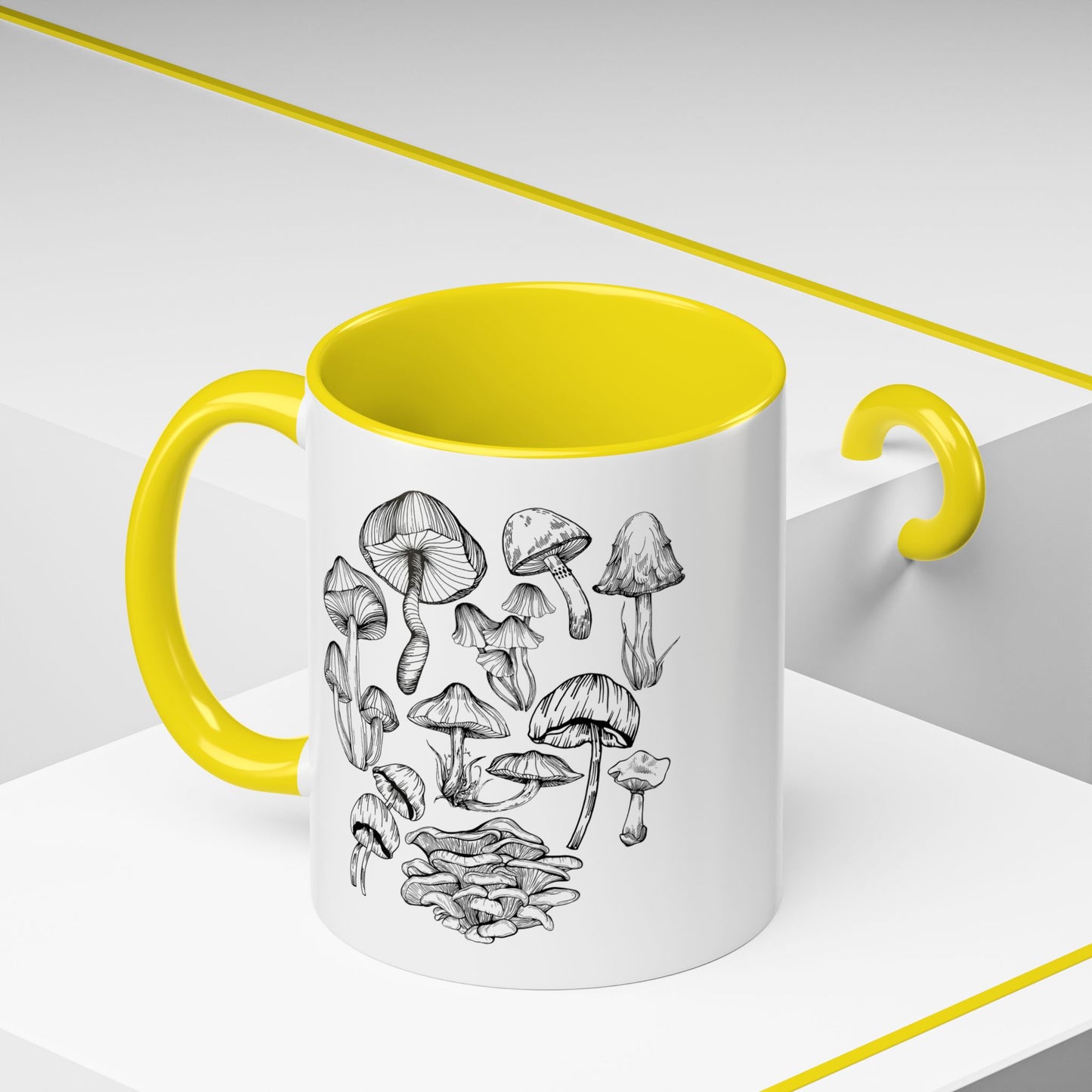 11oz/15oz Mushroom Lover Fungi Print Toadstool Coffee Mug