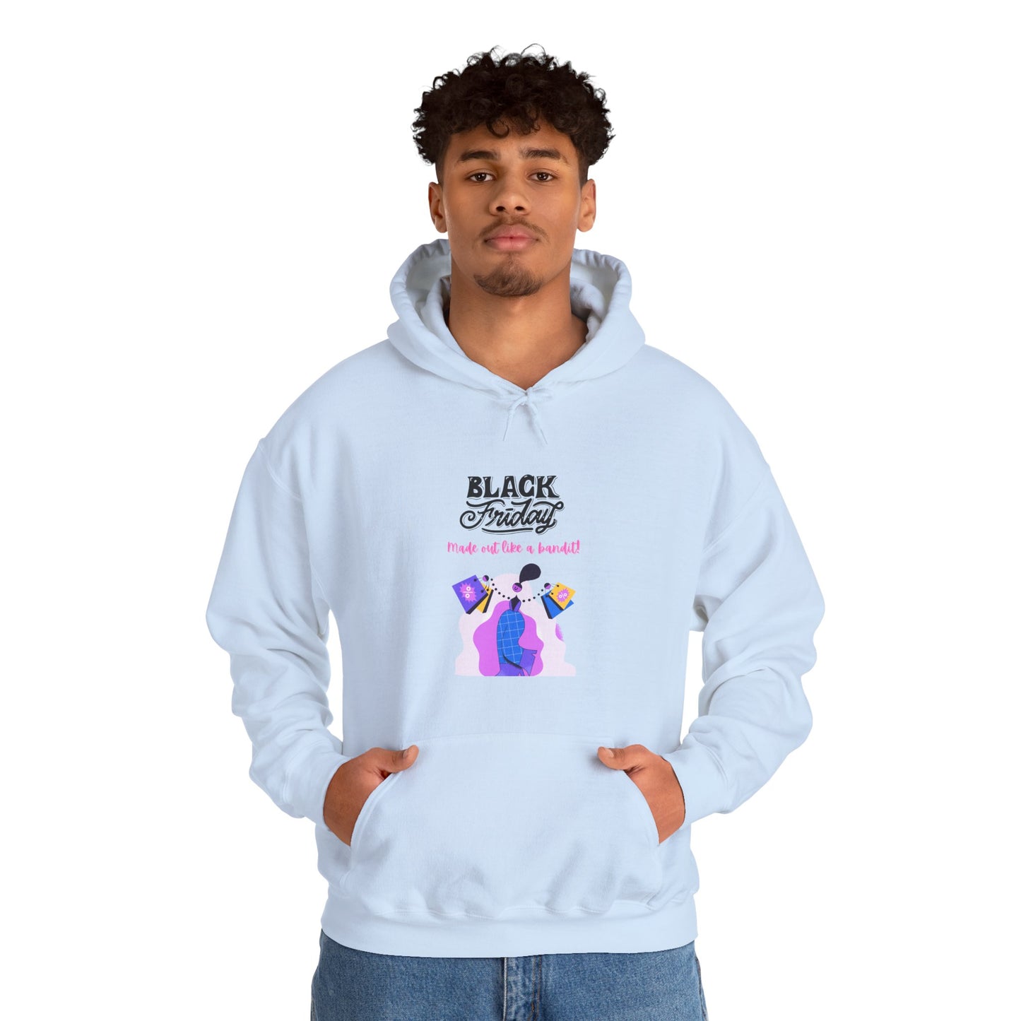 Unisex Black Friday Christmas Shopping Hooded Sweatshirt