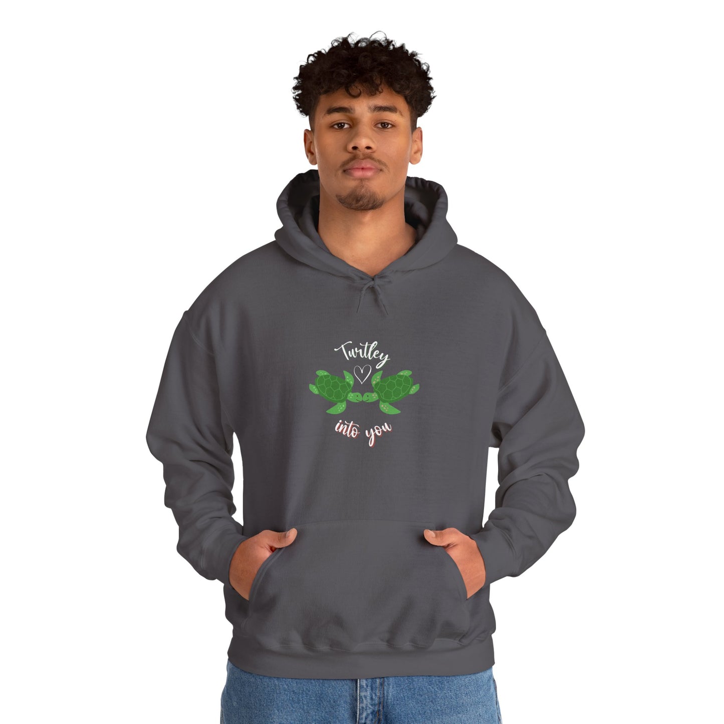 Unisex Cute Turtle Lover Turtley Into You Hooded Sweatshirt