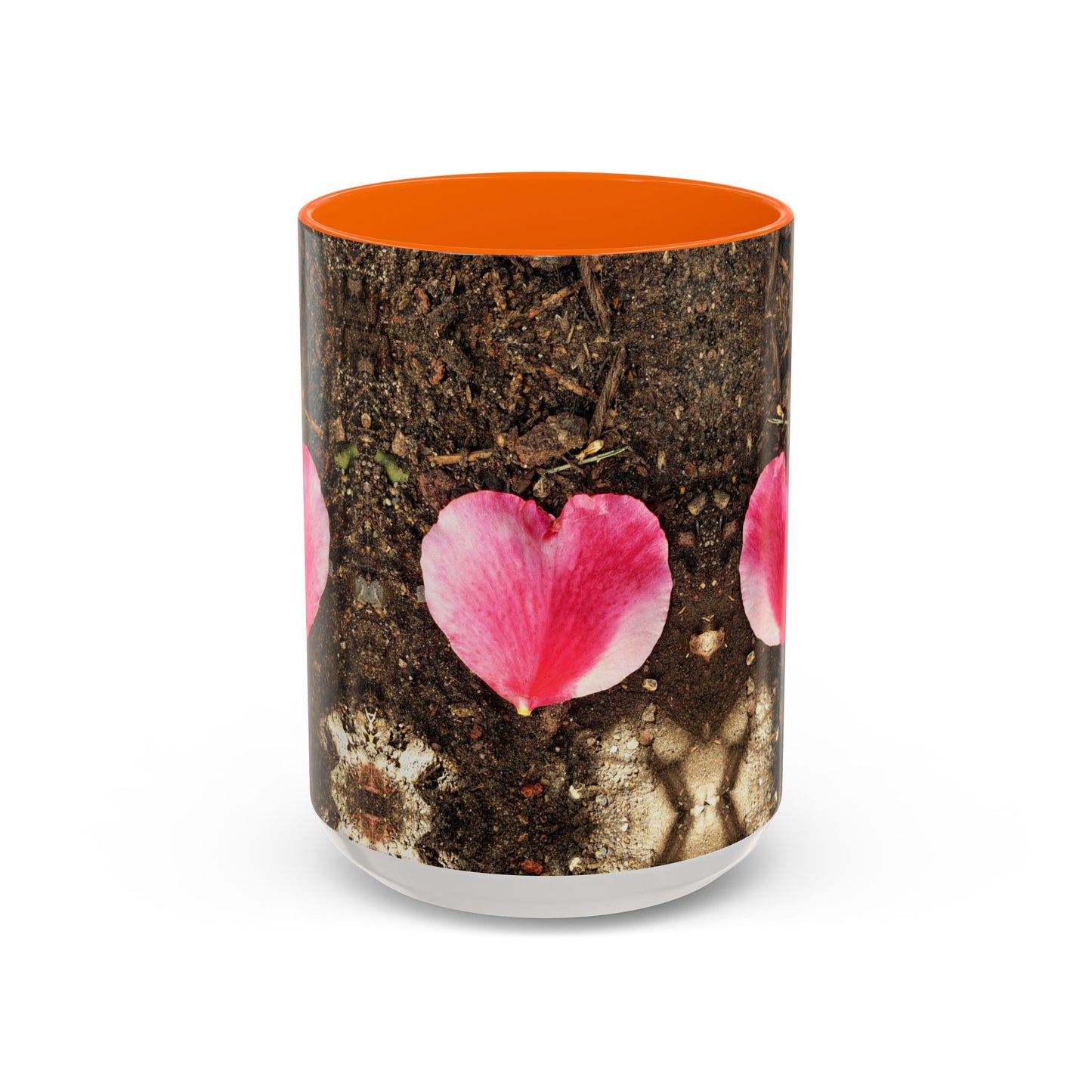 11oz/15oz Garden Themed Double Delight Heart Shaped Rose Petal Coffee Mug