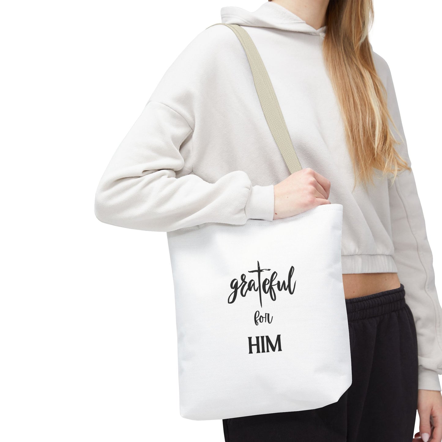 Unisex GraTeful For Him Faith Bible Study Reusable Lunch Bag Everyday Carry Tote Bag