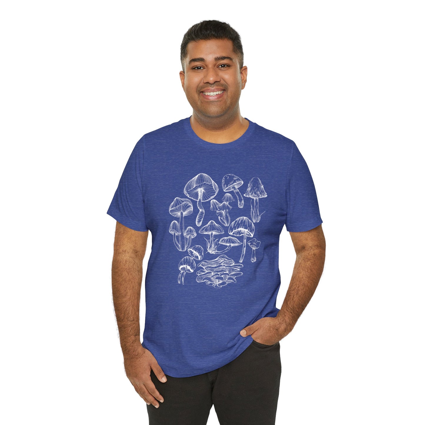 Unisex Mushroom Lover Fungi Print Toadstool T-Shirt