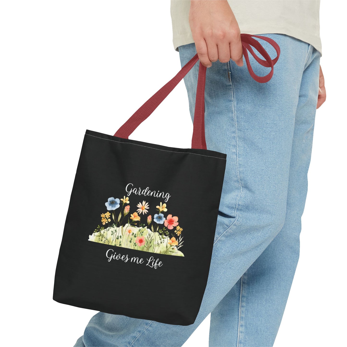 Unisex Gardening Gives Me Life Tote Bag - Black