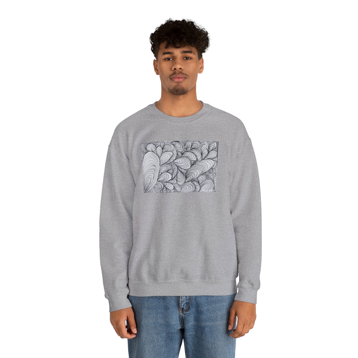 Unisex Original Rough Art Midsize Print Sweatshirt - Vapors