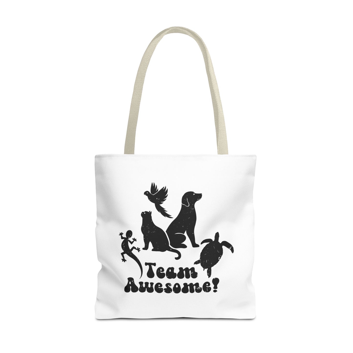 Unisex Animal Lover Lizard Cat Bird Dog Turtle Team Awesome Tote Bag