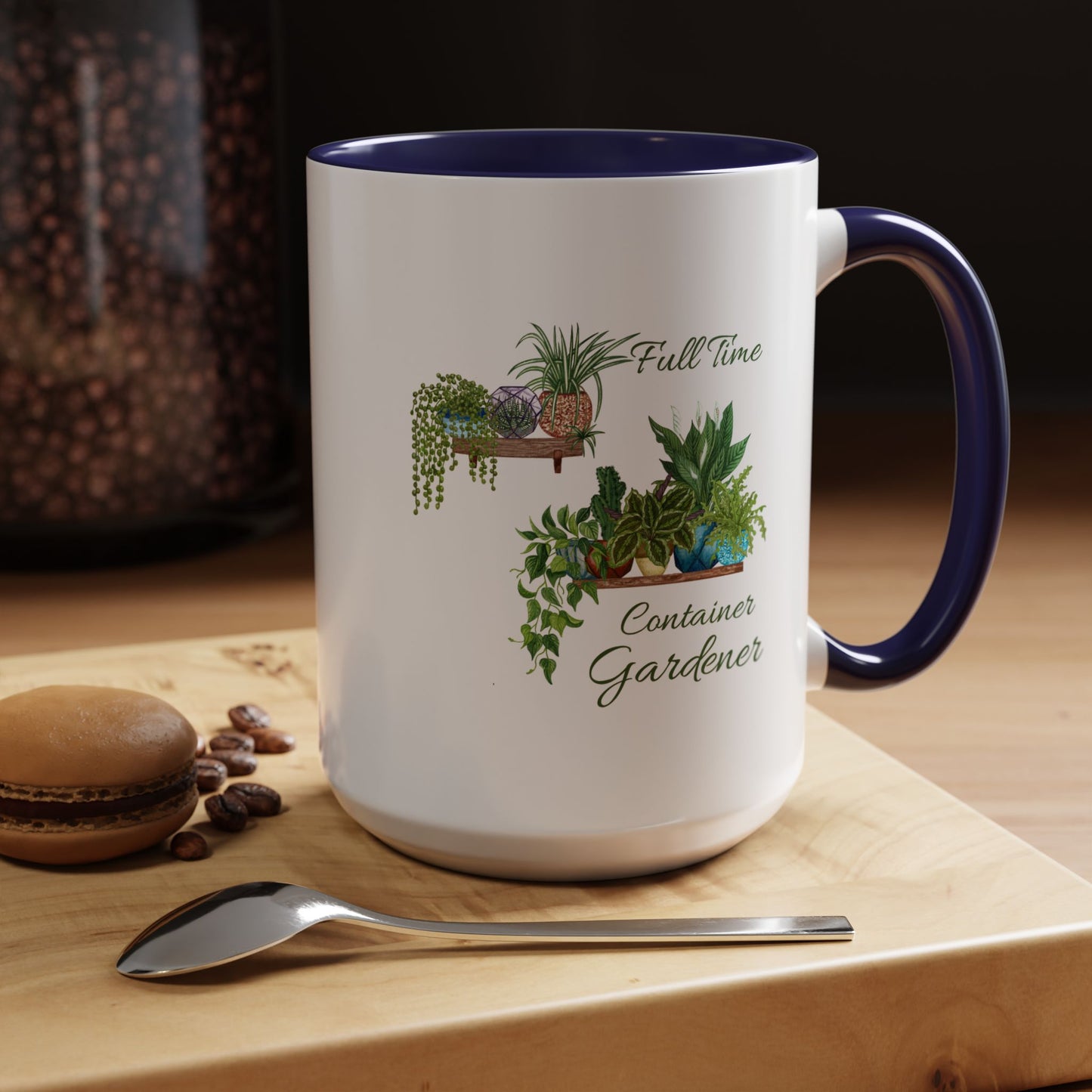 11oz/15oz Garden Themed Full Time Container Gardener Plant Parent Coffee Mug