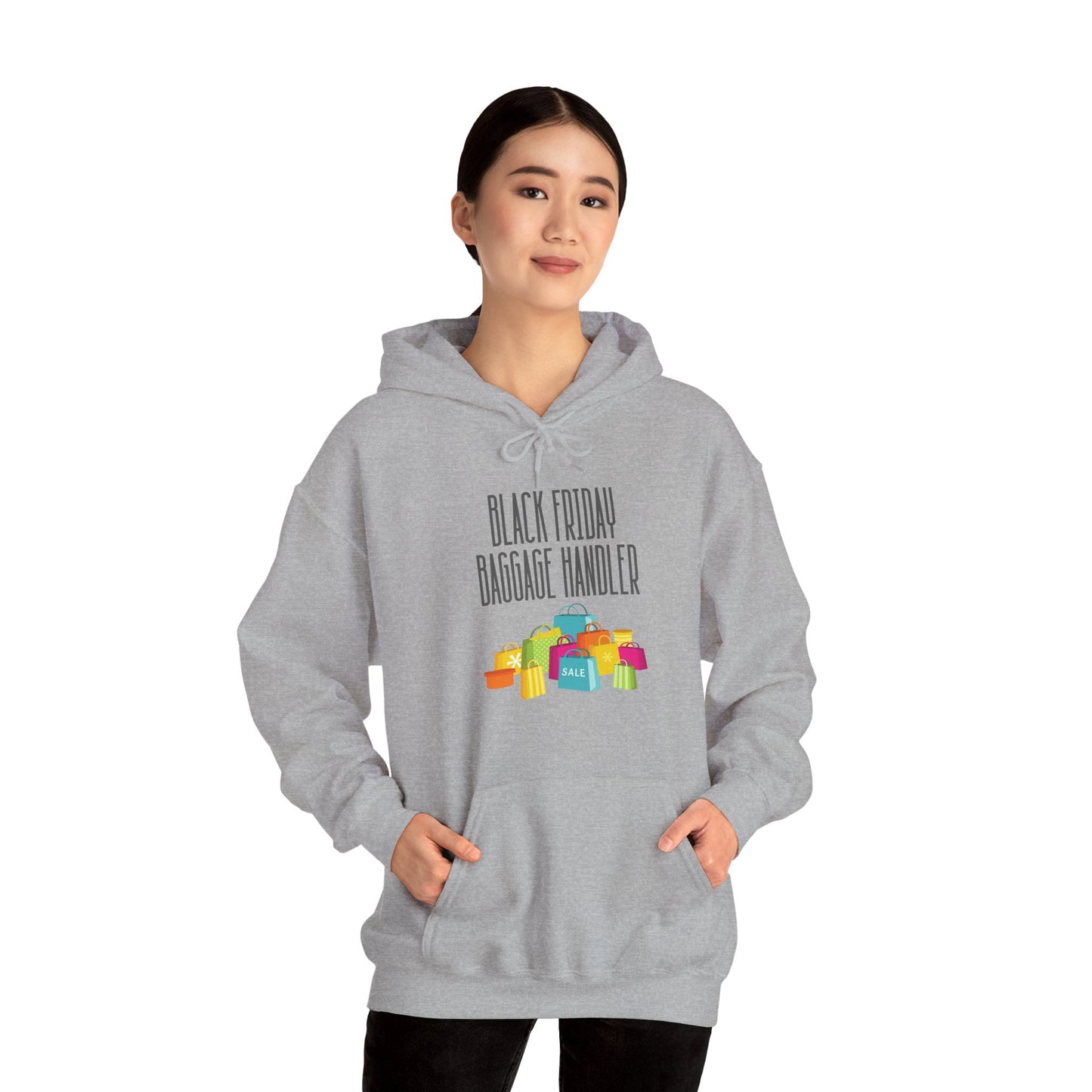 Unisex Heavy Blend™ Black Friday Christmas Sales Baggage Handler Shopping Sales Hooded Sweatshirt