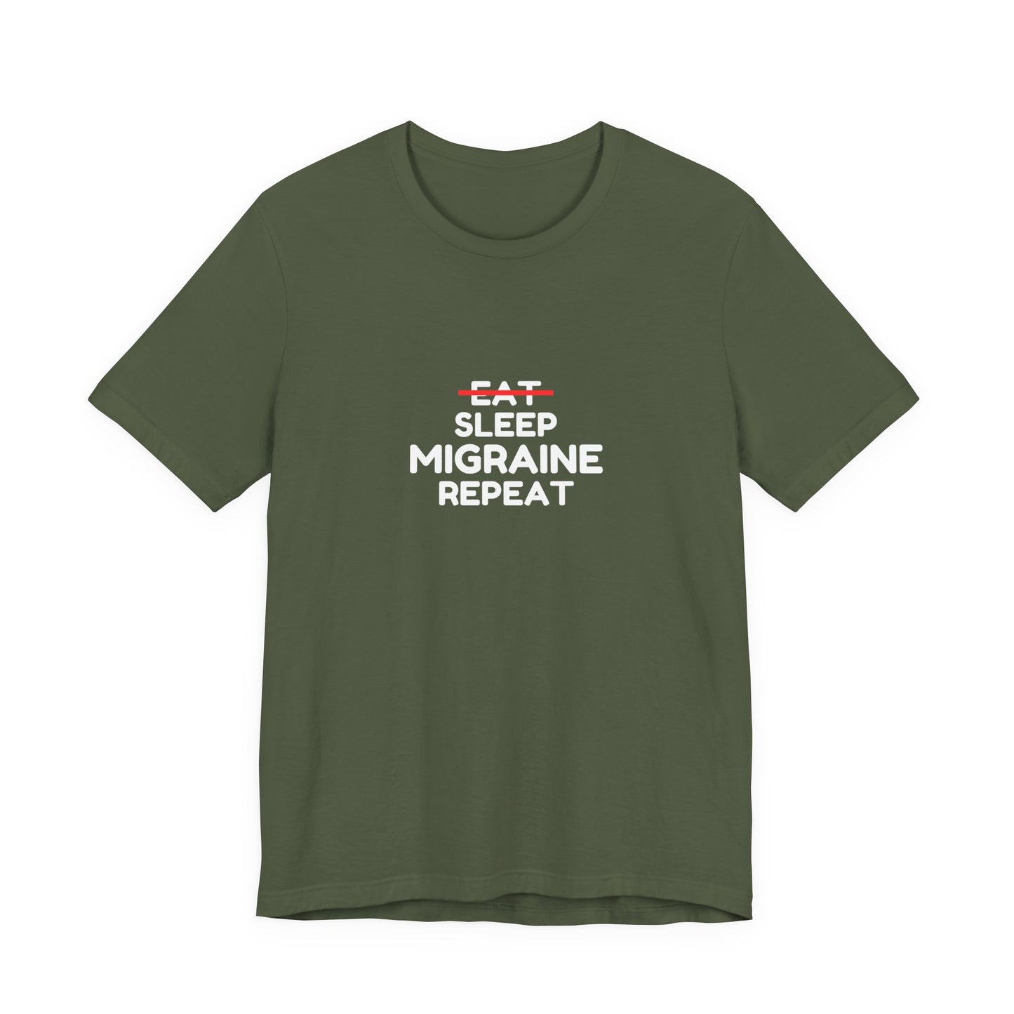 Unisex Migraine Day Invisible Illness Warrior Eat Sleep Migraine Repeat Tshirt