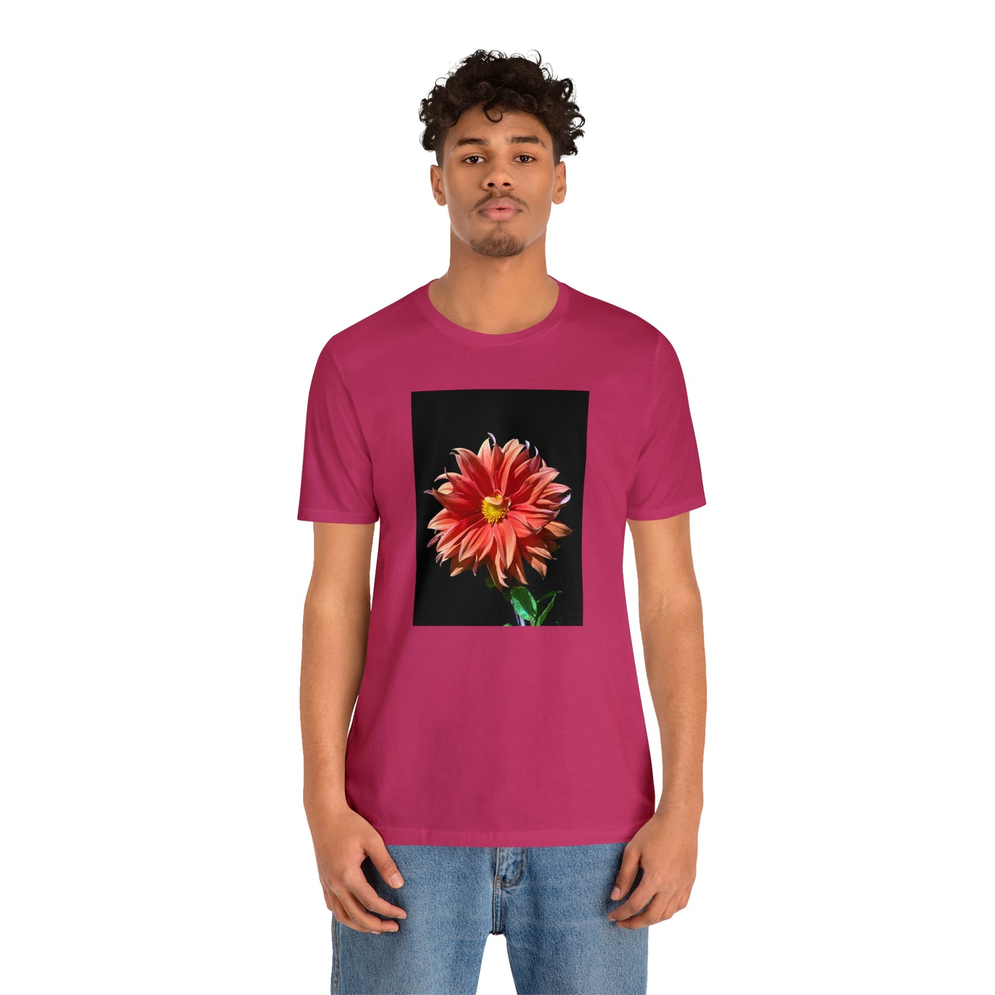 Unisex Jersey Short Sleeve Dahlia Flower T-Shirt