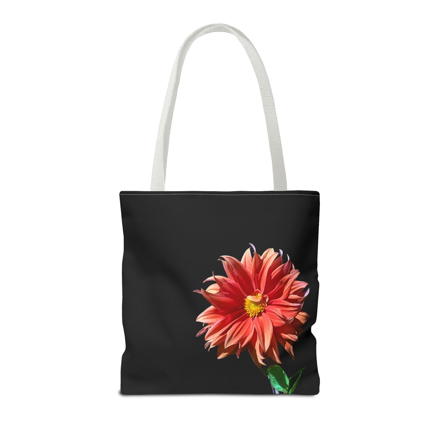 Unisex Dahlia Flower Tote Bag Nature Inspired Tote Floral Print Bag Garden Themed Tote Bag Dahlia Printed Gift Idea For Florists Plant Lover