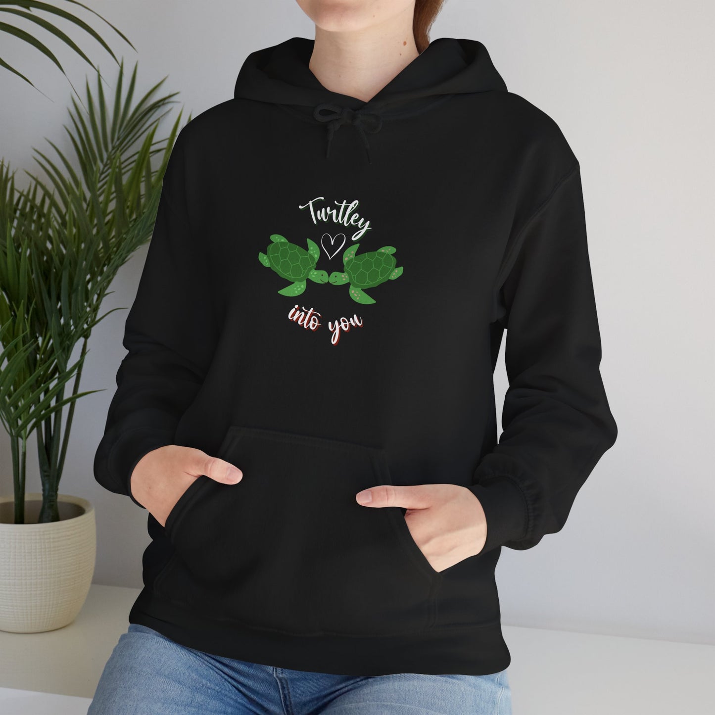 Unisex Cute Turtle Lover Turtley Into You Hooded Sweatshirt