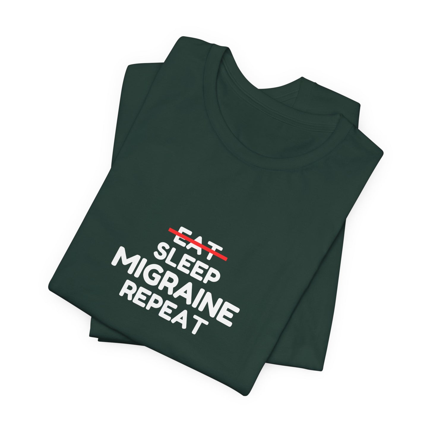 Unisex Migraine Day Invisible Illness Warrior Eat Sleep Migraine Repeat Tshirt