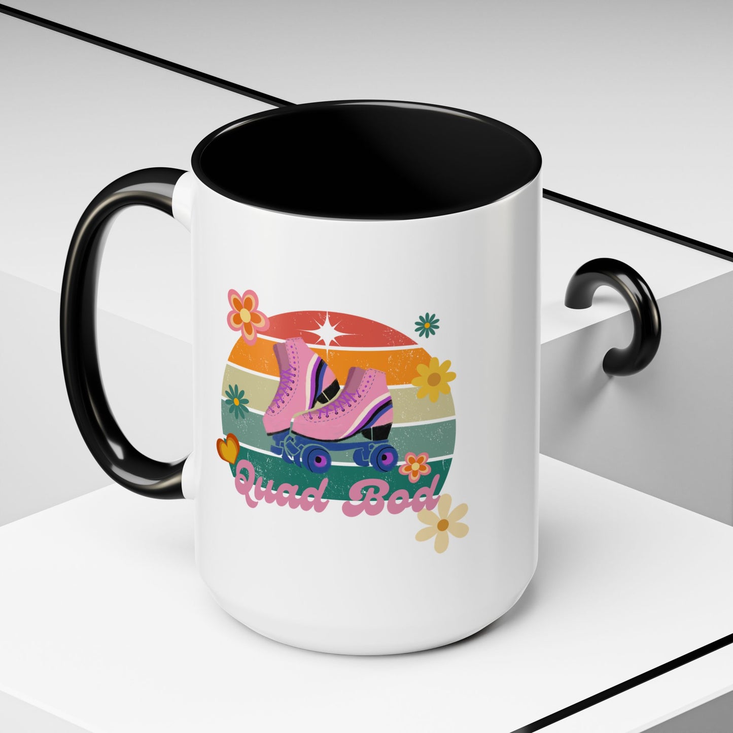 11oz/15oz Retro Vibes Roller Skate Quad Bod Coffee Mug
