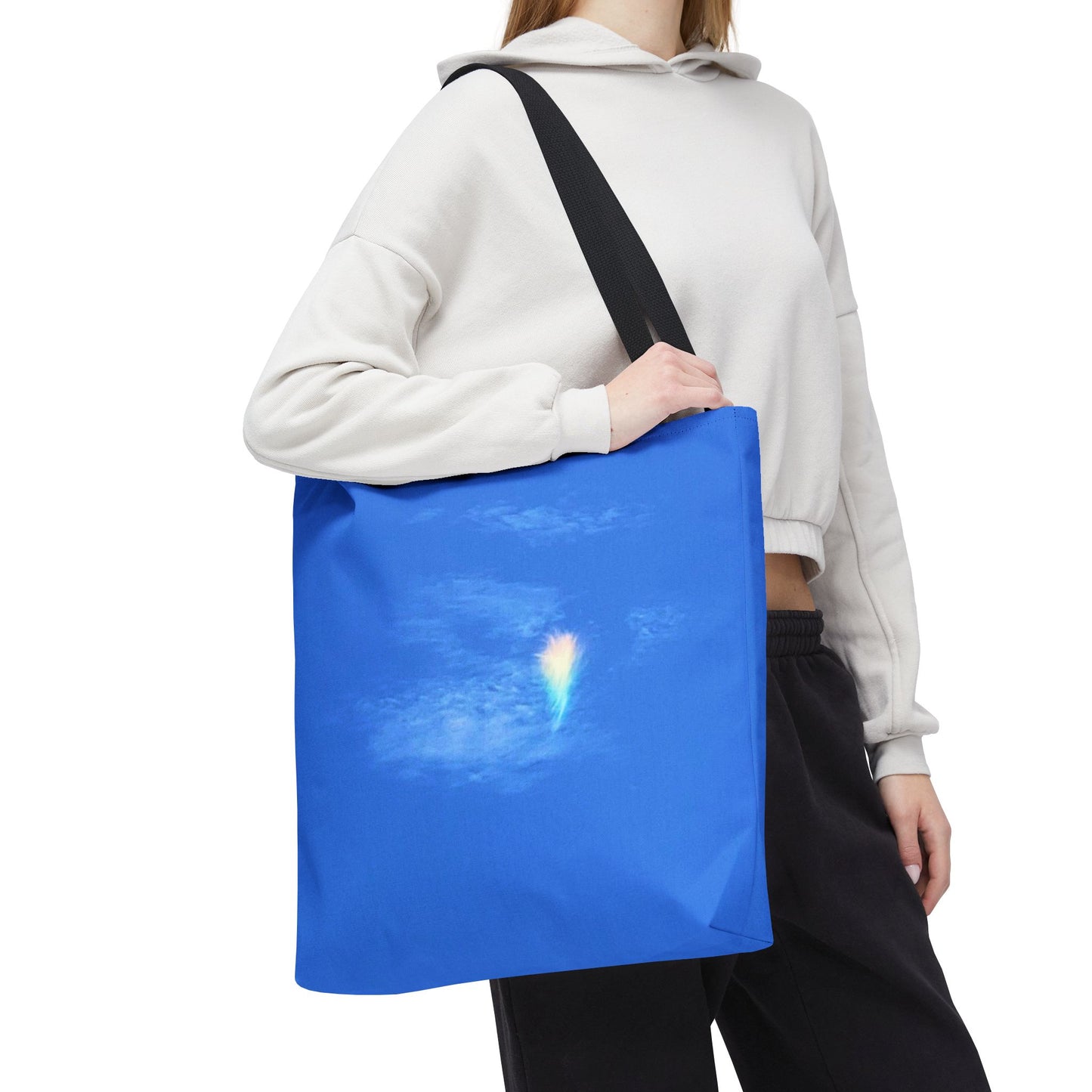 Unisex Fire Rainbow Sky Blue All Over Print Tote Bag