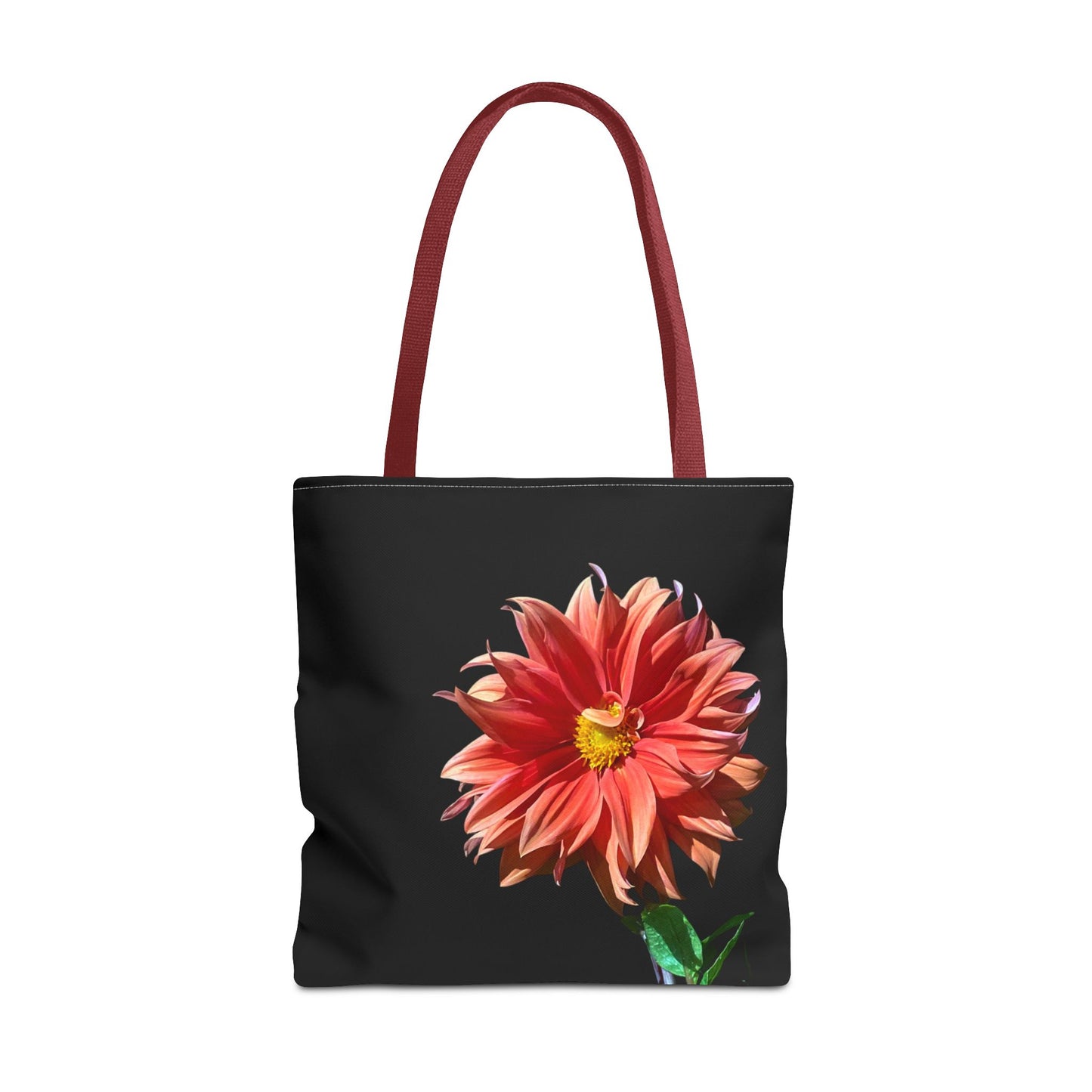 Unisex Dahlia Flower Tote Bag Nature Inspired Tote Floral Print Bag Garden Themed Tote Bag Dahlia Printed Gift Idea For Florists Plant Lover