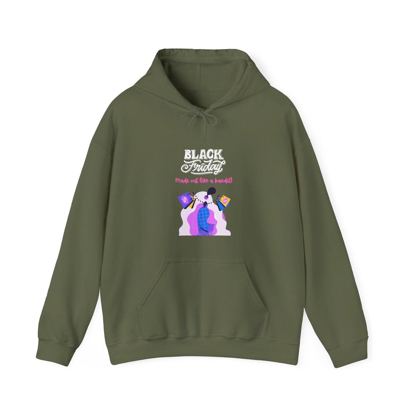 Unisex Black Friday Christmas Shopping Hooded Sweatshirt