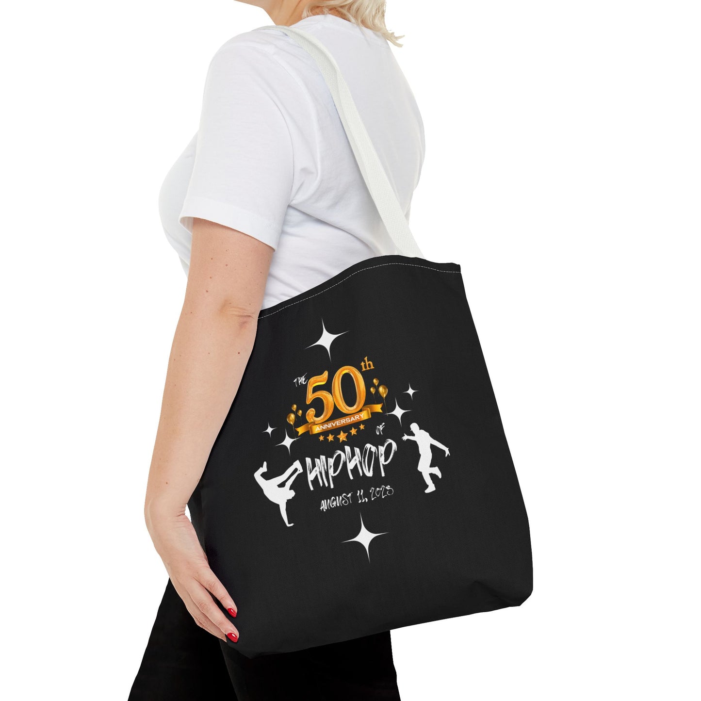 Unisex 50th Anniversary of HipHop August 11, 2023 Commemorative Tote Bag HipHop Anniversary Tote Music Fan Tote Bag Gift For DJ Music Lover