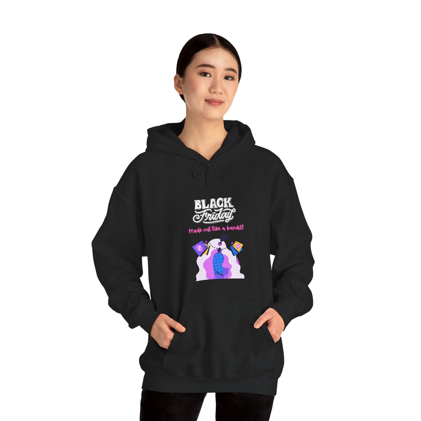 Unisex Black Friday Christmas Shopping Hooded Sweatshirt