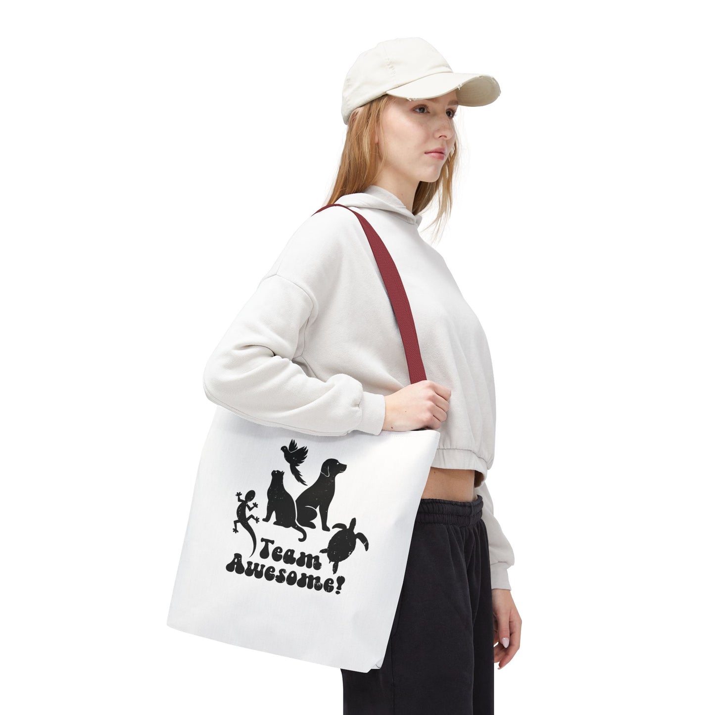 Unisex Animal Lover Lizard Cat Bird Dog Turtle Team Awesome Tote Bag