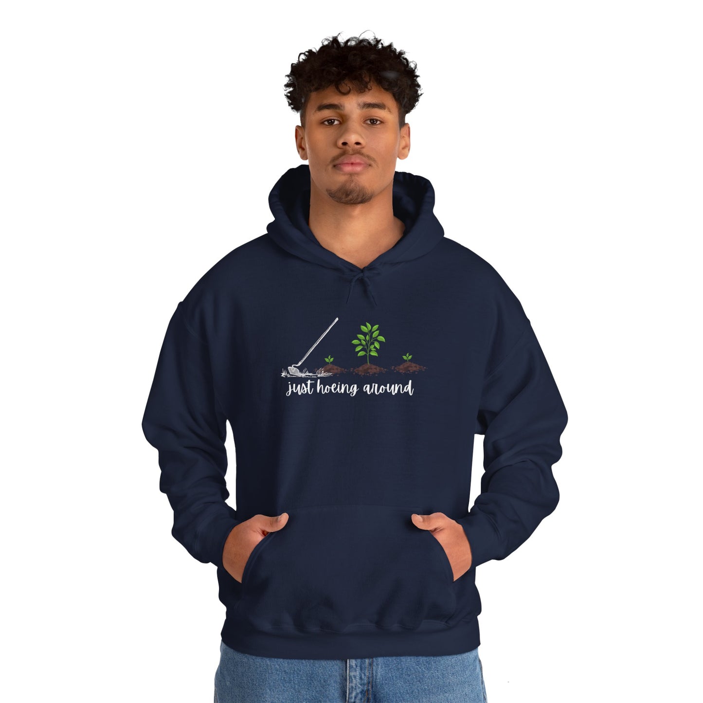 Unisex Heavy Blend™ Just Hoeing Around Gardening Hooded Sweatshirt