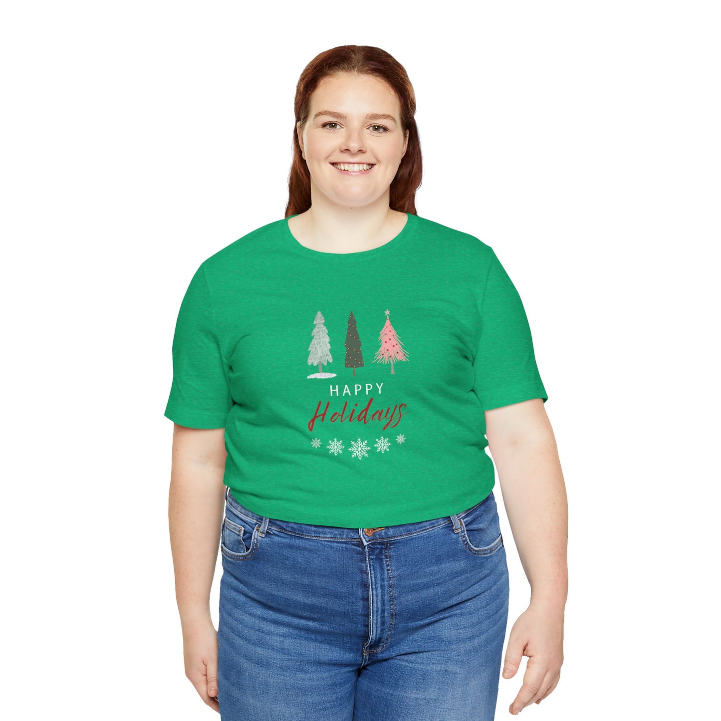 Unisex Jersey Short Sleeve Happy Holidays Seasons Greetings Fall T-Shirt