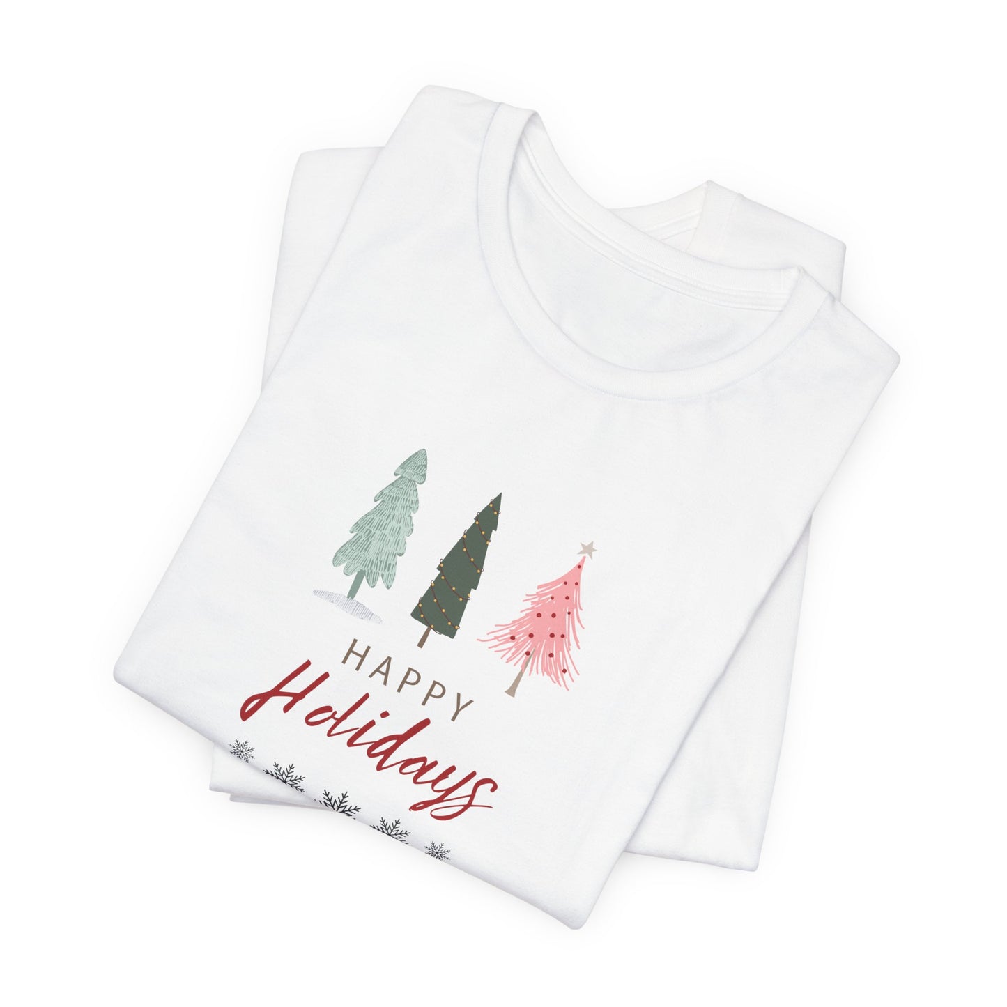 Unisex Jersey Short Sleeve Happy Holidays Seasons Greetings Fall T-Shirt