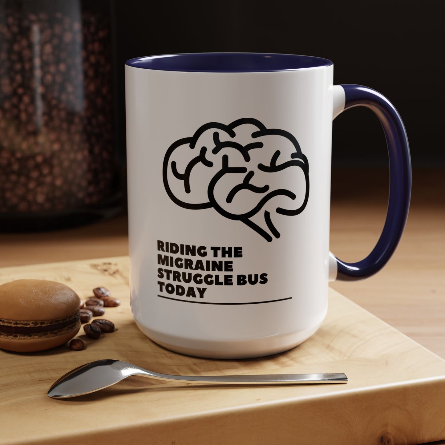11oz/15oz Migraine Day Invisible Illness Warrior Riding The Migraine Struggle Bus Coffee Mug