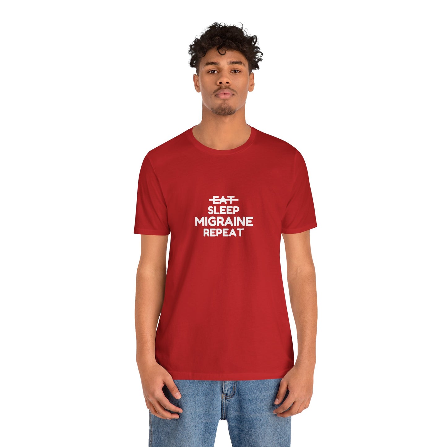 Unisex Migraine Day Invisible Illness Warrior Eat Sleep Migraine Repeat Tshirt