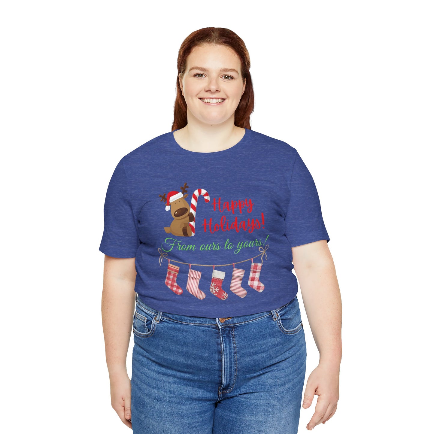 Unisex Jersey Short Sleeve Happy Holidays From Ours To Yours T-Shirt