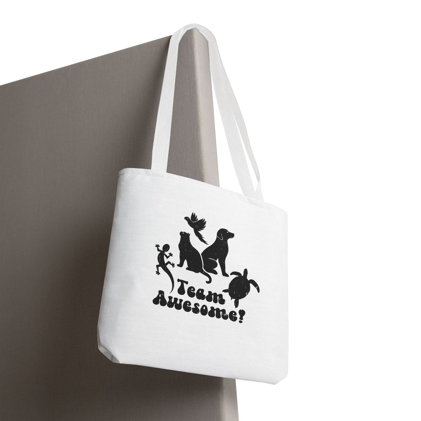 Unisex Animal Lover Lizard Cat Bird Dog Turtle Team Awesome Tote Bag