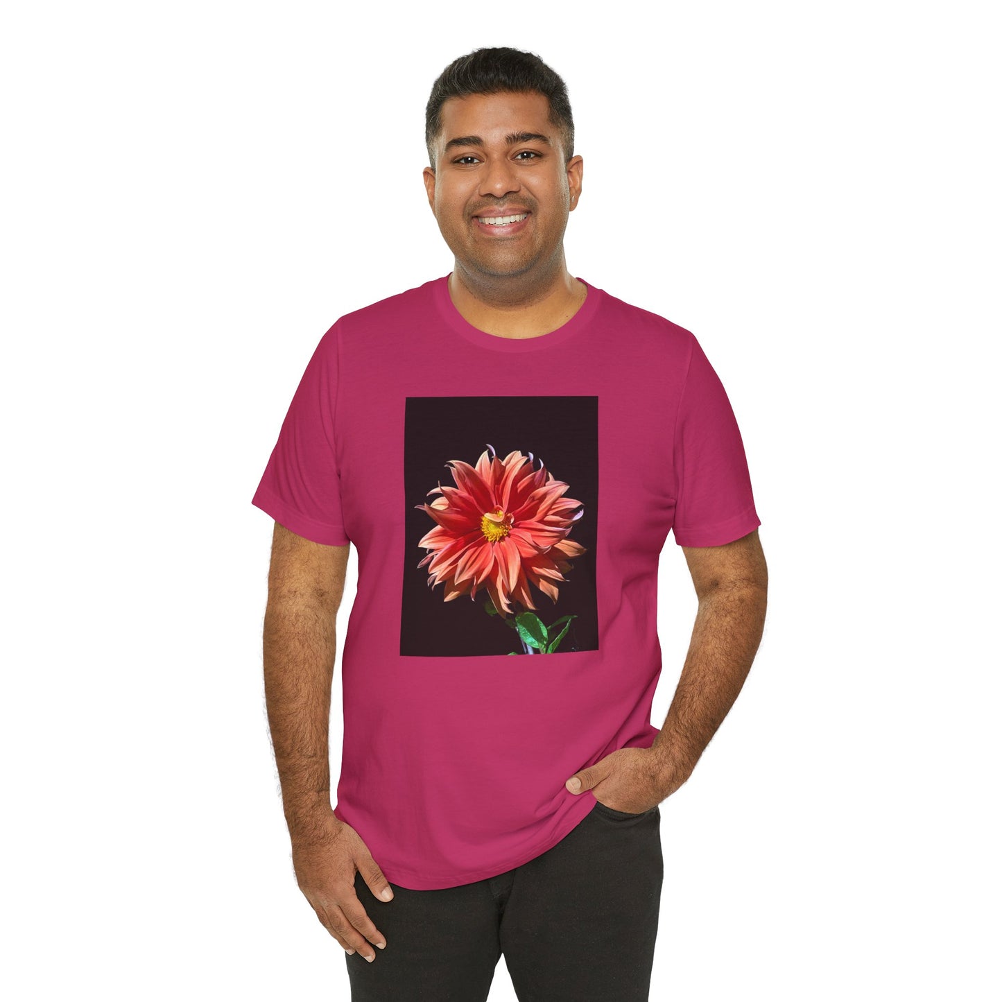Unisex Jersey Short Sleeve Dahlia Flower T-Shirt