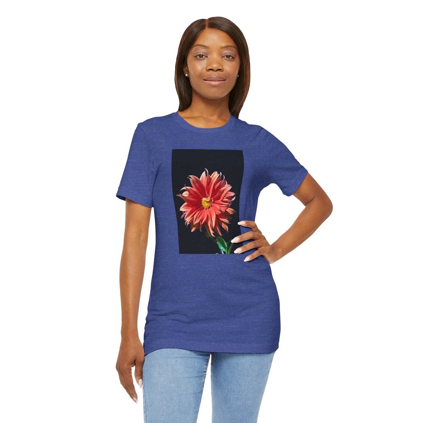 Unisex Jersey Short Sleeve Dahlia Flower T-Shirt