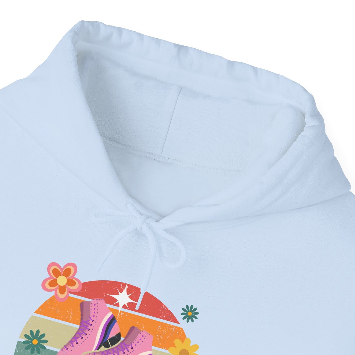 Unisex Heavy Blend™ Quad Bod Retro Vibes Rollerskater Hooded Sweatshirt
