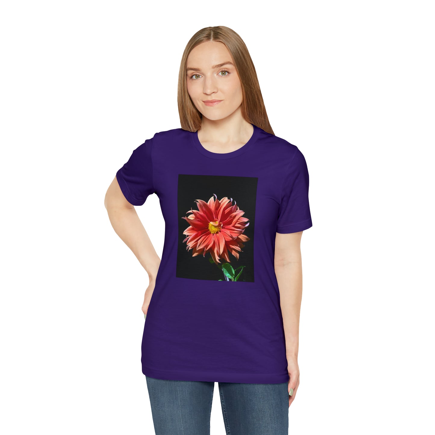 Unisex Jersey Short Sleeve Dahlia Flower T-Shirt